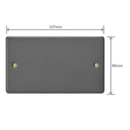Varilight  2-Gang Blanking Plate Graphite Grey