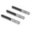 Trend TR/PACK/2 1/2" Straight Router Cutter Trade Pack 12.7mm x 50mm 3 Pieces