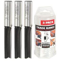 Trend TR/PACK/2 1/2" Straight Router Cutter Trade Pack 12.7mm x 50mm 3 Pieces