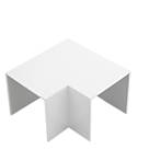 Tower  Flat Trunking Angle 50mm x 50mm 2 Pack