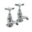 Bristan 1901 Chrome 110mm Cloakroom Cross Head 2 Tap Holes Basin Pillar Tap