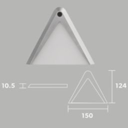 4lite Hampton Triangular LED Silver Cool White Under Cabinet Light Without Bezel 3.5W 200lm