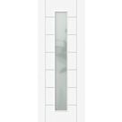 Green & Taylor  7-Frosted Light Satin Painted White Wooden Horizontal Pattern Internal Door 1981mm x 762mm