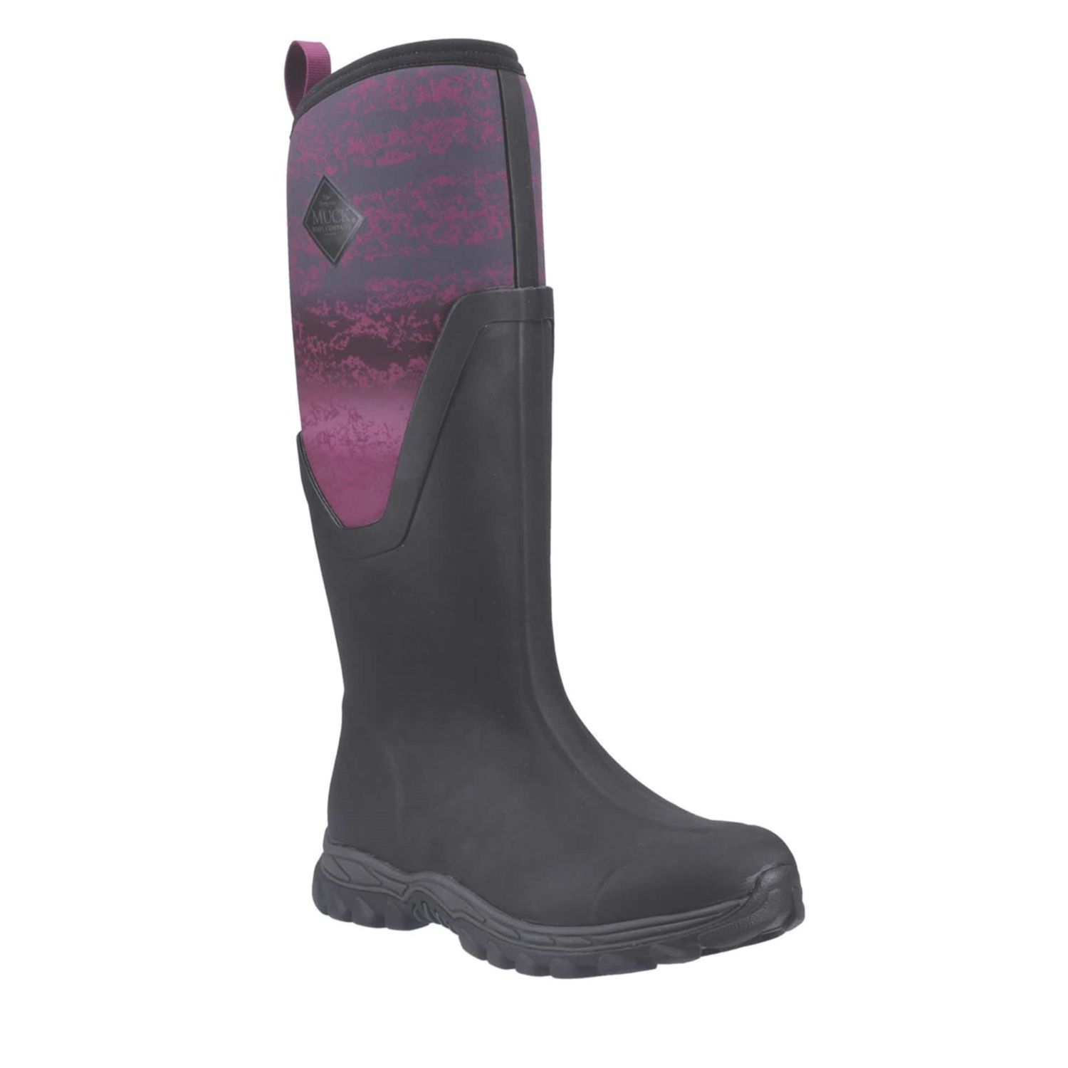 Muck Boots Arctic Sport II Tall Size 6 Womens Black & Magenta Non Safety Wellies (377CW)