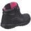 Amblers Lydia Metal Free Womens Lace & Zip Safety Boots Black / Pink Size 3