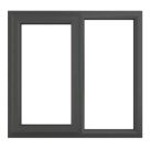 Crystal  Left-Hand Opening Clear Double-Glazed Casement Anthracite on White uPVC Window 1190mm x 965mm
