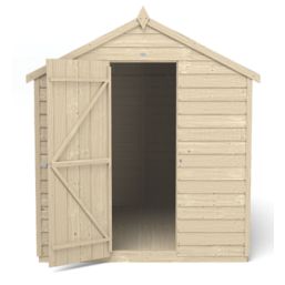 Forest  6' x 8' (Nominal) Apex Overlap Timber Shed with Base & Assembly