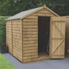 Forest  6' x 8' (Nominal) Apex Overlap Timber Shed with Base & Assembly