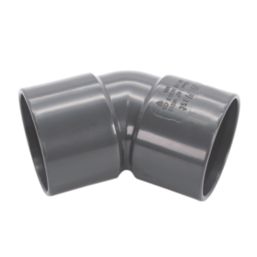 FloPlast Solvent Weld Waste Bend 90° Anthracite Grey 40mm 5 Pack