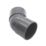 FloPlast Solvent Weld Waste Bend 90° Anthracite Grey 40mm 5 Pack