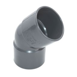 FloPlast Solvent Weld Waste Bend 90° Anthracite Grey 40mm 5 Pack