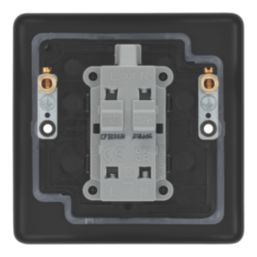 LAP  20A 1-Gang 2-Pole Water Heater Switch Matt Black with LED with Black Inserts