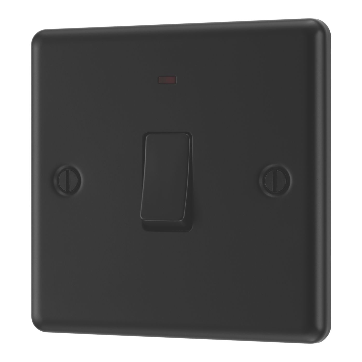 LAP 20A 1-Gang 2-Pole Water Heater Switch Matt Black with LED with Black Inserts (377PN)