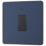 British General Evolve 20A 1-Gang DP Control Switch Blue with LED with Black Inserts