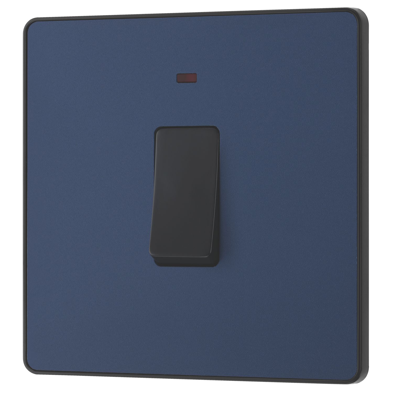 British General Evolve 20A 1-Gang DP Control Switch Blue with LED with Black Inserts (377PY)