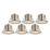 Saxby CosmosEco V3 Fixed  Fire Rated LED Recessed Downlights Satin Nickel 6W 500lm 6 Pack