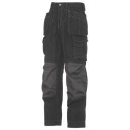 Snickers 3223 Floorlayer Work Trousers Grey/Black 33" W 32" L