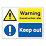 "Warning Construction Site Keep Out" Sign & Stanchion Frame 450mm x 600mm