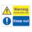 Essentials  "Warning Construction Site Keep Out" Sign & Stanchion Frame 450mm x 600mm