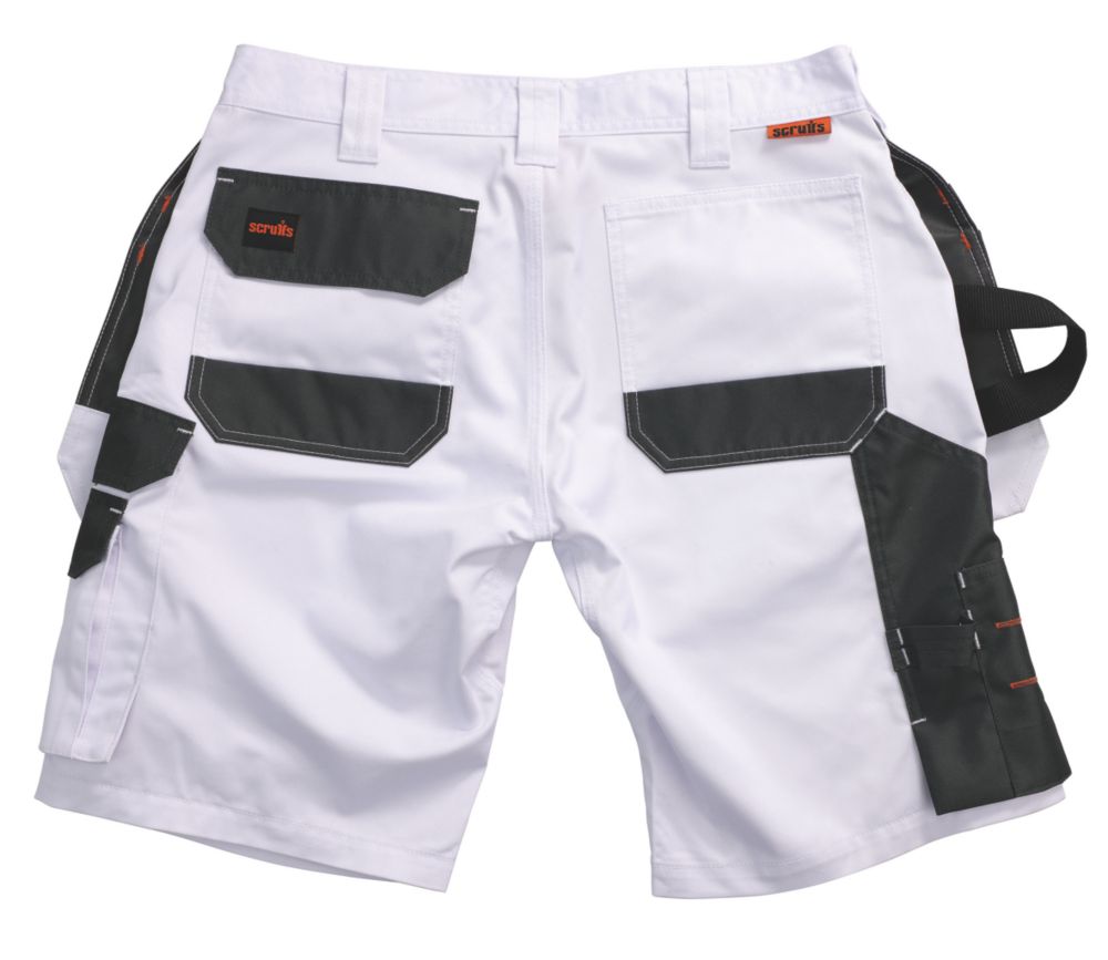 Scruffs Worker Plus Work Shorts White 34