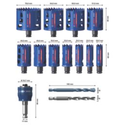 Bosch Expert 11-Saw Multi-Material Holesaw Set