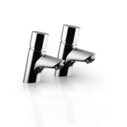 Refurb Armitage Shanks Avon 21 Chrome 126mm Self-Closing 2 Tap Holes Basin Pillar Tap