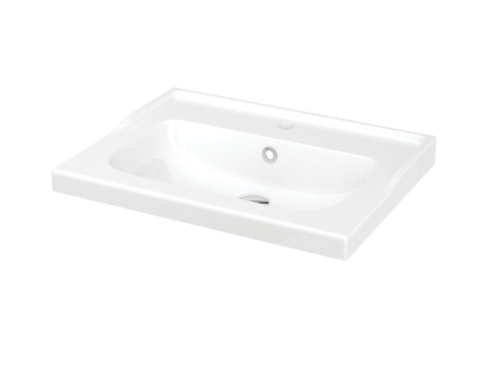 Lana Countertop Basin 1 Tap Hole 604mm Screwfix