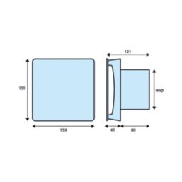 Manrose CSF100S 100mm (4") Axial Bathroom Extractor Fan  White 240V