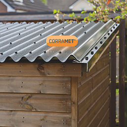 Corramet COR806BL Corrugated Roofing Sheet Black 3000mm x 950mm