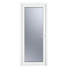 Crystal  Fully Glazed 1-Obscure Light Left-Handed White uPVC Back Door 2090mm x 920mm