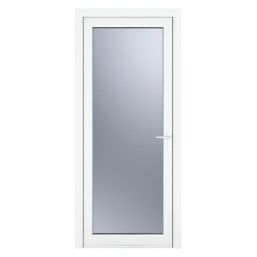 Crystal  Fully Glazed 1-Obscure Light Left-Handed White uPVC Back Door 2090mm x 920mm