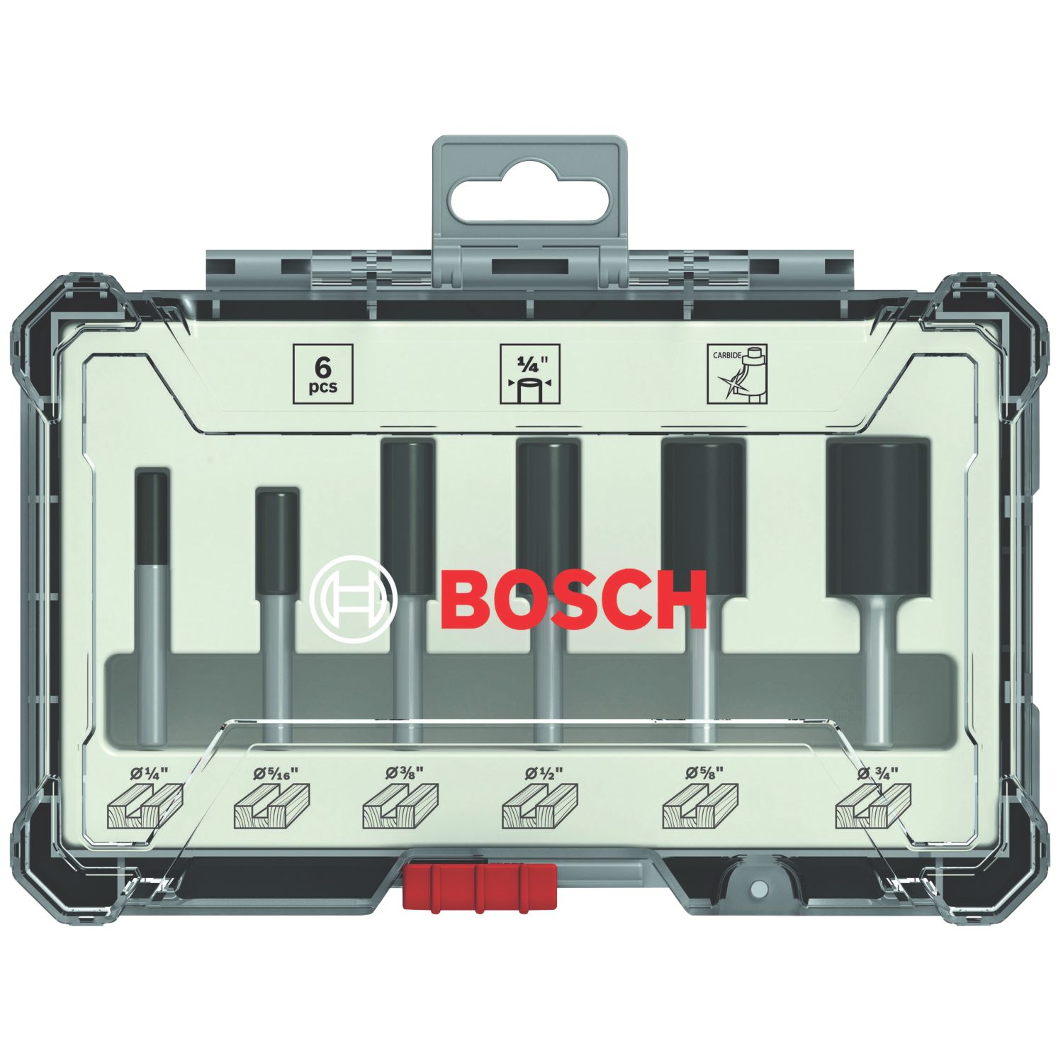 Bosch Straight Router Bit Set 6 Pcs (378KY)