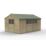 Forest Beckwood 14' 6" x 10' (Nominal) Reverse Apex Shiplap Timber Shed with Base & Assembly