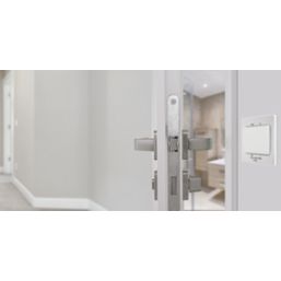 British General Evolve 10A 1-Gang 3-Pole Fan Isolator Switch Brushed Steel  with White Inserts