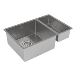 Carysil SR1023LH 1.5 Bowl Stainless Steel Kitchen Sink 590mm x 440mm