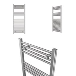 Flomasta 1200mm x 500mm 1228BTU Chrome Flat  Towel Radiator