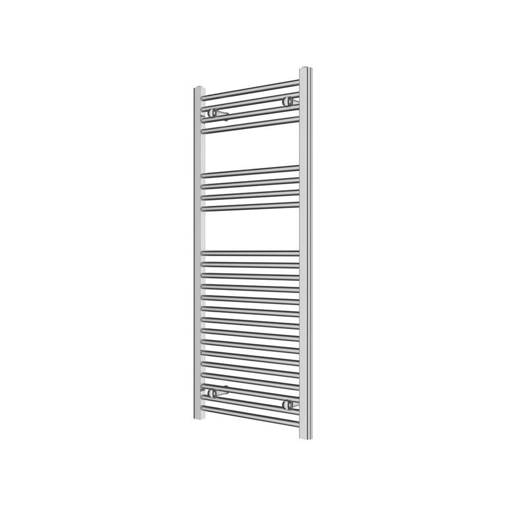 Flomasta 1200mm X 500mm 1228BTU Chrome Flat Towel Radiator Screwfix