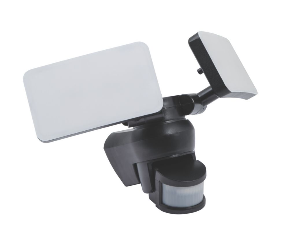 4lite Outdoor LED Security Light With PIR Sensor Black 46W 3719lm