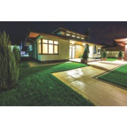 4lite  Outdoor LED Security Light With PIR Sensor Black 46W 3719lm