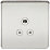 Knightsbridge  5A 1-Gang Unswitched Socket Polished Chrome with White Inserts