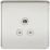 Knightsbridge  5A 1-Gang Unswitched Socket Polished Chrome with White Inserts
