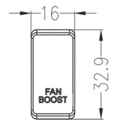Knightsbridge 'FAN BOOST' Switch Cover Matt Black