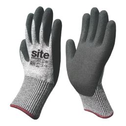 Site SWG360 Cut Resistant Gloves Grey Marl / Black X Large