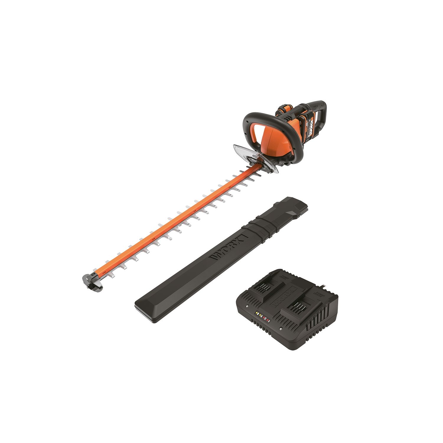 Worx WG284E 60cm 40V 2 x 2.0Ah Lithium PowerShare Cordless Hedge Trimmer (379HA)