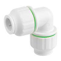 Flomasta Twistloc Plastic Push-Fit Equal 90° Elbow 15mm 10 Pack