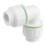 Flomasta  Plastic Push-Fit Equal 90° Elbows 15mm 10 Pack