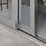 Spacepro Shaker 4-Door Sliding Wardrobe Door Kit Dove Grey Frame Mirror Panel 2370mm x 2260mm