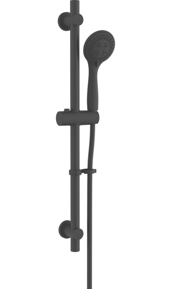 Croydex Nero Shower Set Matt Black