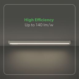 4lite Torre Single 5ft Maintained or Non-Maintained Emergency LED Batten 25/50W 6500lm