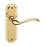 Urfic Constance Fire Rated Latch Lever on Backplate Pair Polished / Satin Brass